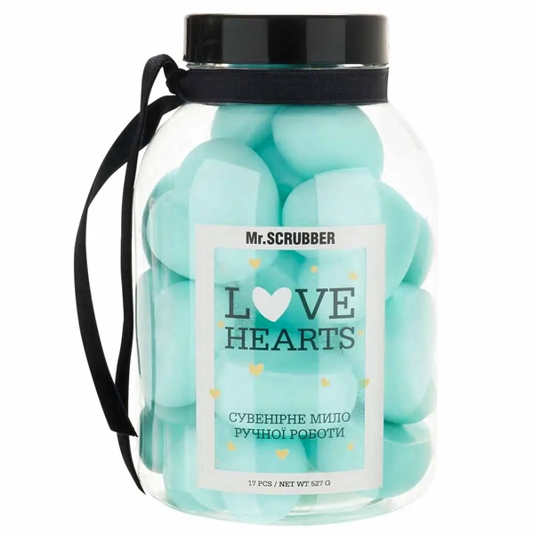 Парфюмированное мыло ручной работы Mr.Scrubber Love Hearts Tiffany, 17 шт - Pampik
