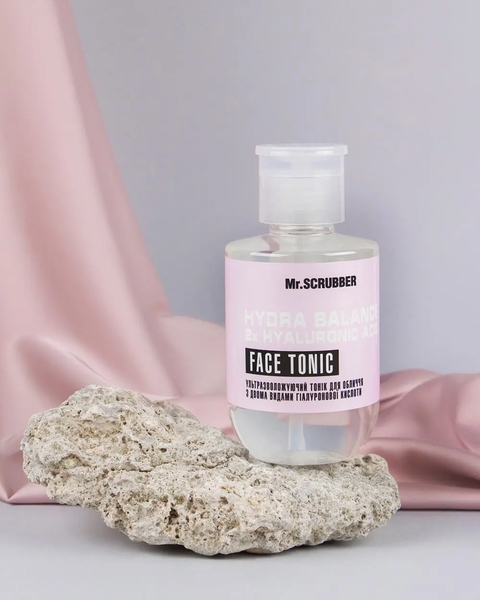Ультразволожуючий тонік для обличчя з двома видами гіалуронової кислоти Mr.Scrubber Hydra Balance 2x Hyaluronic Acid Face Tonic, 250 мл - Pampik - 2