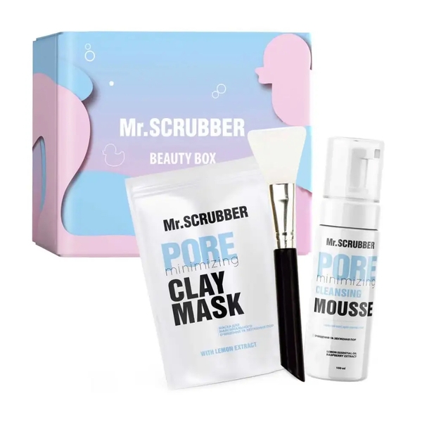 Подарочный набор Mr.Scrubber Pure Daily Care (150 г+150 мл+1 шт.+1 шт.) - Pampik
