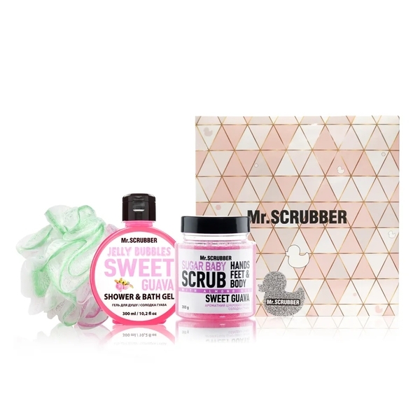 Набір Mr.Scrubber Sweet Guava (300 мл+300 г+1 шт.) - Pampik