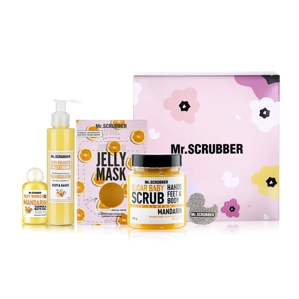 Подарунковий набір Mr.Scrubber Orange Care (300 г+150 мл+60 мл+50 мл) - Pampik