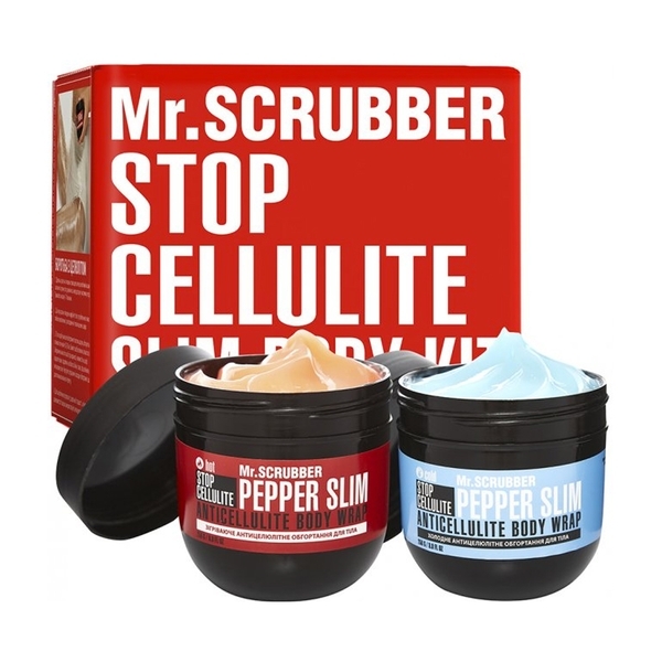 Набір для антицелюлітного обгортання Mr.Scrubber Hot & Cold (250 г+250 г) (4820200331201) - Pampik