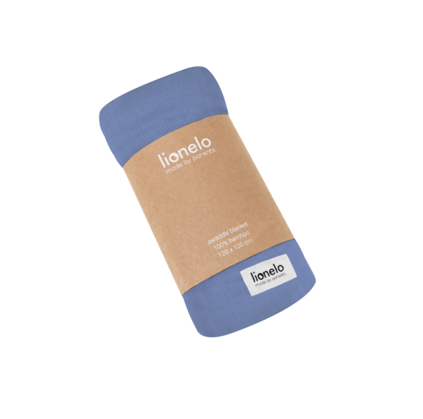 Пелюшка Lionelo Bamboo Swaddle Blue Denim, синій - Pampik - 2