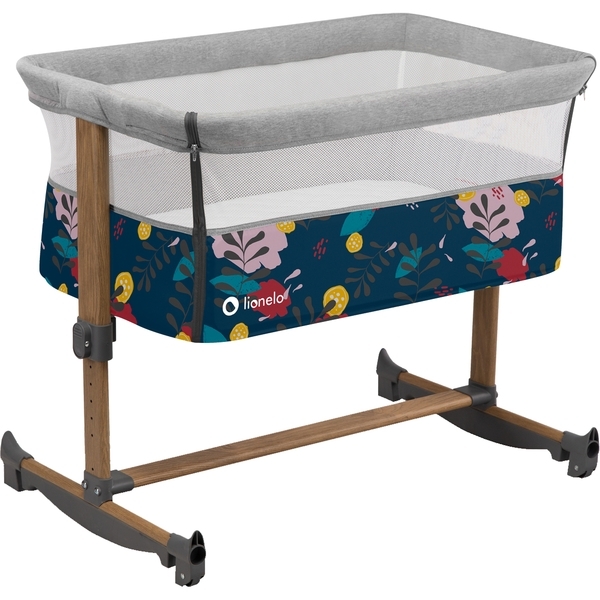 Ліжечко приставне Lionelo Leonie Blue Navy, синій - Pampik