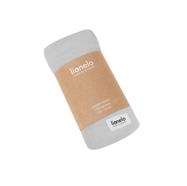 Пелюшка Lionelo Bamboo Swaddle Grey Stone, сірий - Pampik - 2