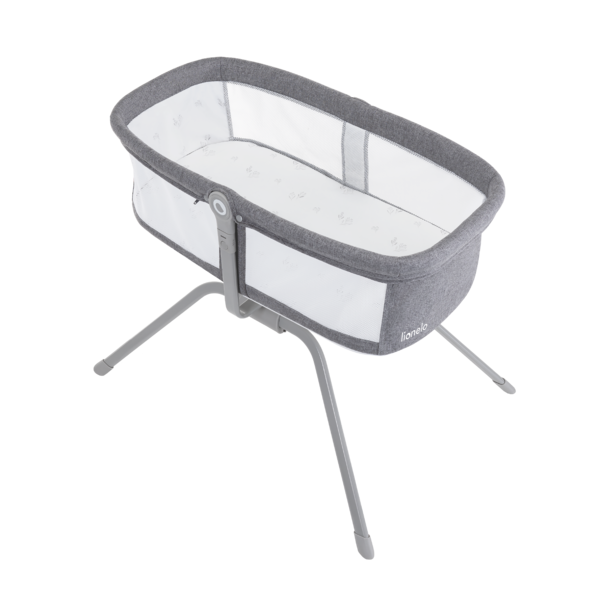 Кроватка приставная Lionelo Malin Grey Concrete, серый - Pampik - 3