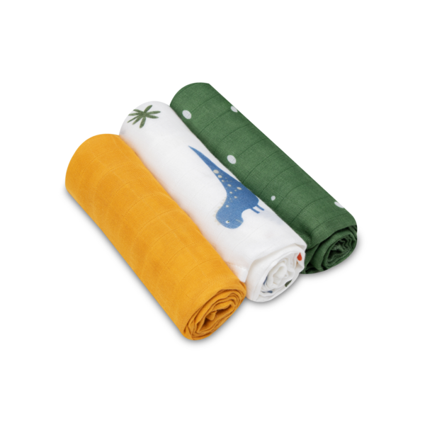 Пелюшка Lionelo Dino Bamboo Box Multicolor, різнокольоровий, 3 шт. - Pampik - 6