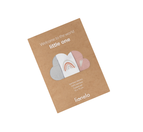 Пелюшка Lionelo Rainbow Bamboo Box Multicolor, різнокольоровий, 3 шт. - Pampik - 7