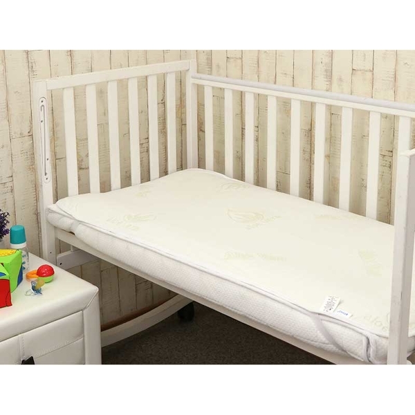 Наматрацник-поверхня Руно Aloe Vera, водонепроникний, жаккард, 120х60 см, молочний (927Aloe Vera) - Pampik - 8