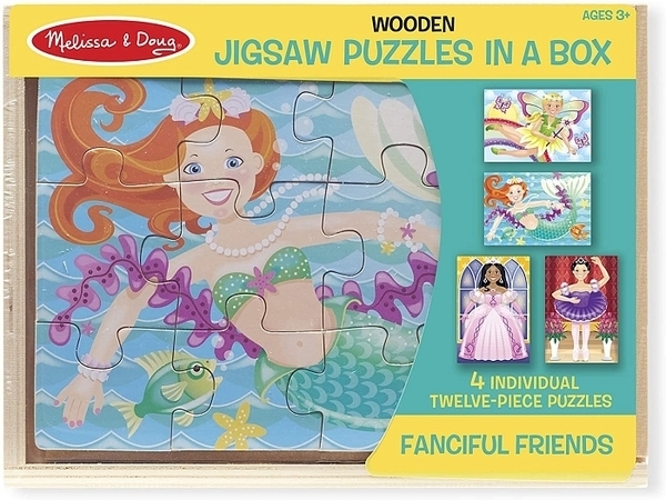 Набор из 4 пазлов в коробке Melissa&Doug Сказочные друзья (MD9520) - Pampik - 8