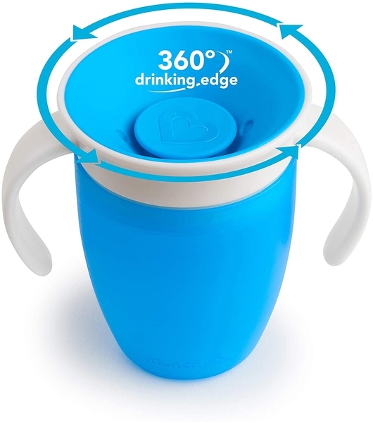 Чашка-непроливайка Munchkin Miracle 360 ​​з кришкою, 207 мл, блакитний (51854) - Pampik - 3