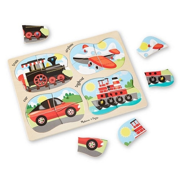 Деревянные пазлы 4 в 1 Melissa&Doug Транспорт (MD9865) - Pampik - 2