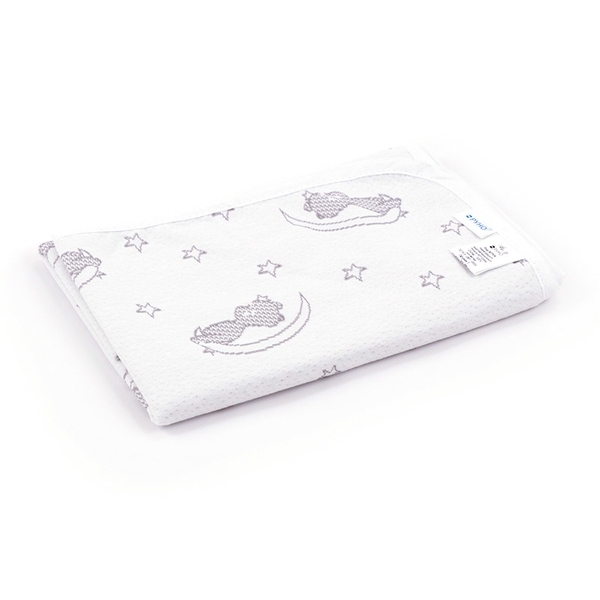 Наматрацник-поверхня Руно Ведмедики, непромокальний, жаккард, 120х60 см, білий (927МЖ) - Pampik - 2