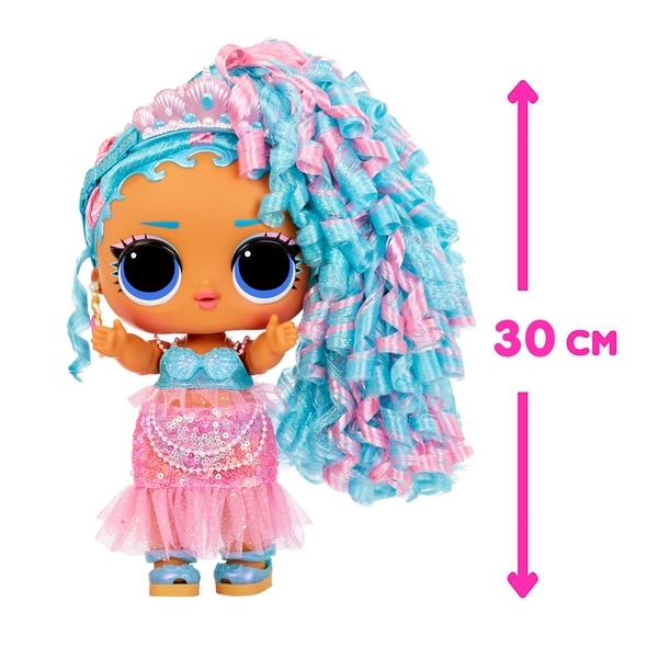 Игровой набор с мегакуклой L.O.L. SURPRISE! серии "Big Baby Hair Hair Hair" – Королева Всплеск - Pampik - 2