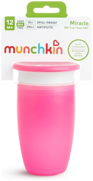 Чашка-непроливайка Munchkin Miracle 360 з кришкою, 296 мл, рожевий (51859) - Pampik - 5