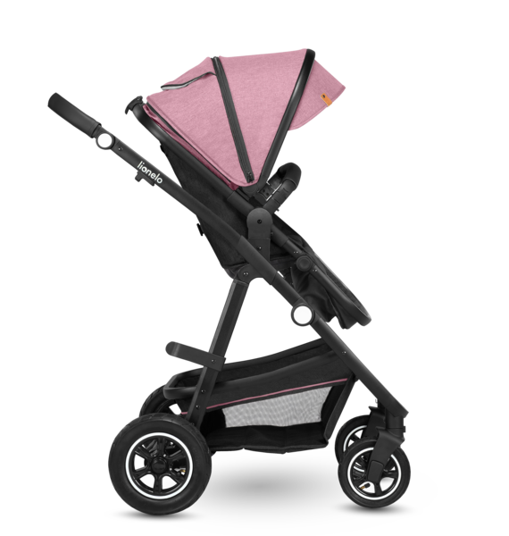 Універсальний візочок 2 в 1 Lionelo Amber Pink Rose, рожевий - Pampik - 3