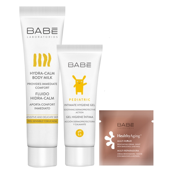 Подарунок. Набір мініатюр косметики Babe Laboratorios, 3 шт. - Pampik