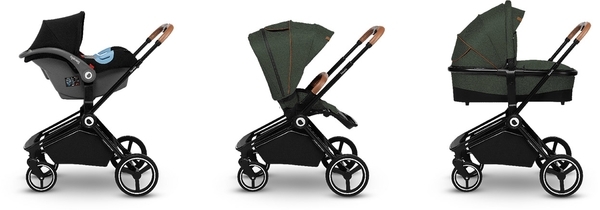 Універсальний візочок 3 в 1 Lionelo Mika Green Forest, зелений - Pampik - 3
