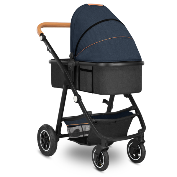 Універсальна коляска 2 в 1 Lionelo Amber 2 Blue Navy, темно-синій - Pampik - 4