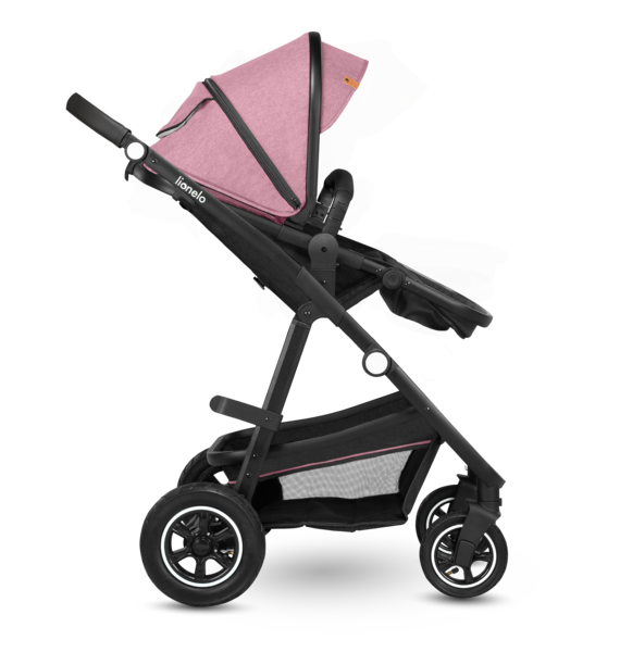 Універсальний візочок 2 в 1 Lionelo Amber Pink Rose, рожевий - Pampik - 8