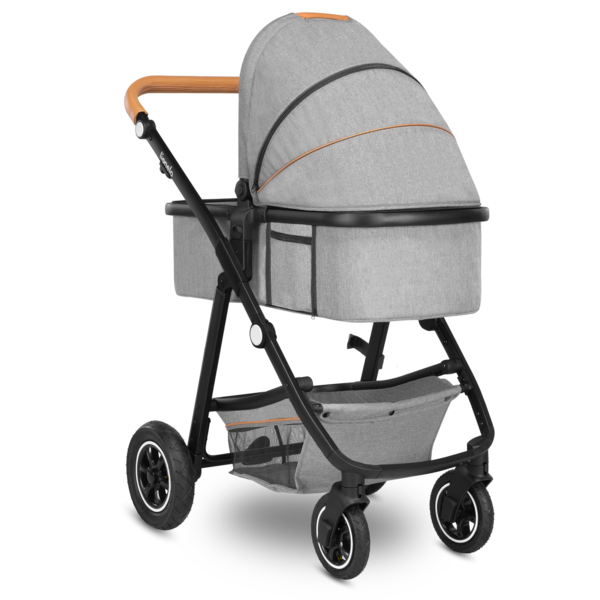 Універсальна коляска 2 в 1 Lionelo Amber 2 Grey Stone, світло-сірий - Pampik - 5