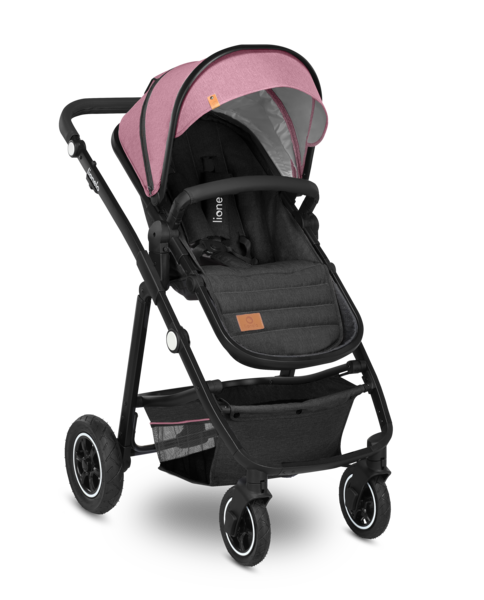 Універсальний візочок 2 в 1 Lionelo Amber Pink Rose, рожевий - Pampik - 6