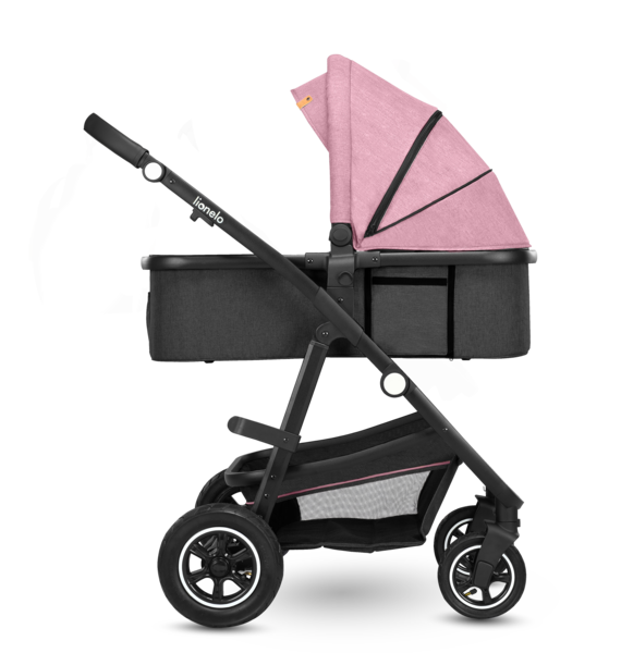 Універсальний візочок 2 в 1 Lionelo Amber Pink Rose, рожевий - Pampik - 7