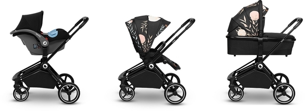 Універсальний візочок 3 в 1 Lionelo Mika Lovin, чорний - Pampik - 3