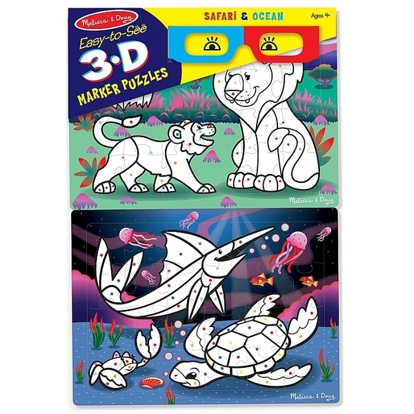 3D пазли-розмальовки Melissa&Doug Сафарі-Океан (MD8823) - Pampik