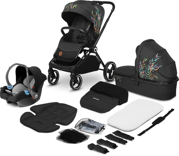 Універсальний візочок 3 в 1 Lionelo Mika Dreamin', чорний - Pampik - 2