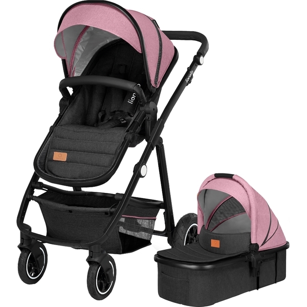 Універсальний візочок 2 в 1 Lionelo Amber Pink Rose, рожевий - Pampik