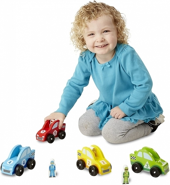 Дерев'яний набір Melissa&Doug Гоночні автомобілі (MD706) - Pampik - 3