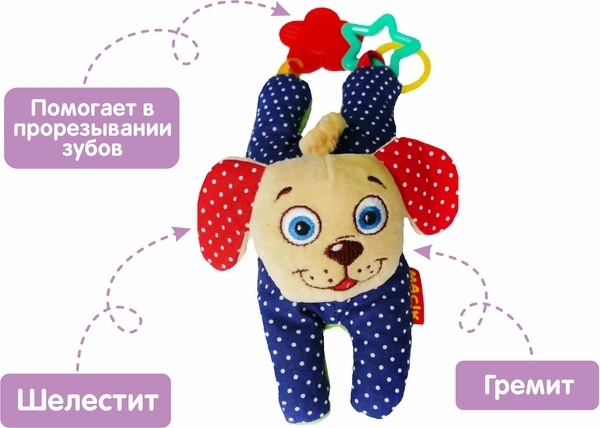 Набор Масік: слюнявчик и подвеска Песик (МС 170701-04) - Pampik - 2