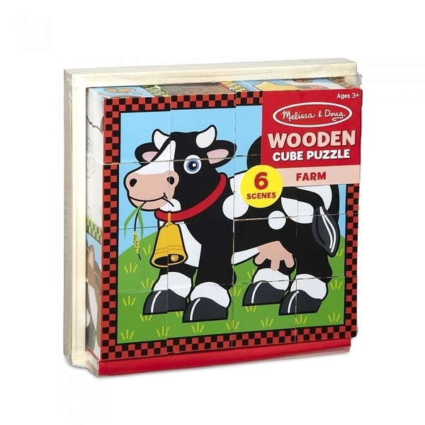 Дерев'яні кубики на платформі Melissa&Doug Ферма (MD775) - Pampik