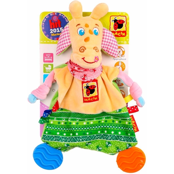 Іграшка-прорізувач Масік Зоо Жираф Бешкетник (МС 160201-01) - Pampik - 7