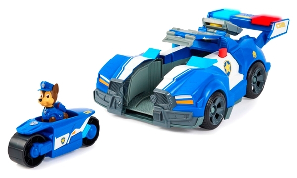 Ігровий набір Щенячий патруль у кіно: Поліцейський автомобіль-трансформер Гонщика (SM17732) - Pampik