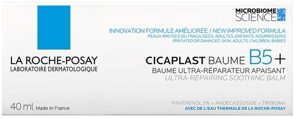 Заспокійливий бальзам La Roche-Posay Cicaplast B5+, для пошкодженої шкіри обличчя та тіла, 40 мл - Pampik - 3