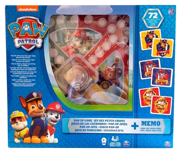 Набір настільних ігор Щенячий патруль: гра з кнопкою та меморі (SM98281/6036439) - Pampik