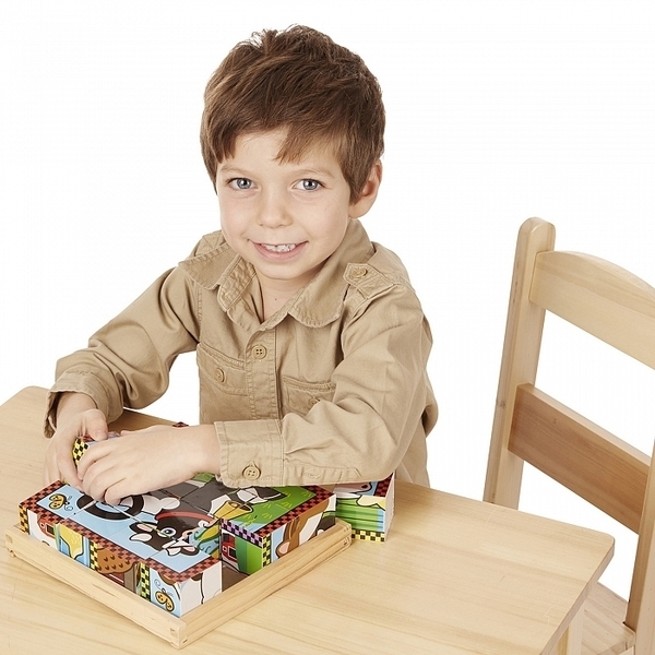 Дерев'яні кубики на платформі Melissa&Doug Ферма (MD775) - Pampik - 8