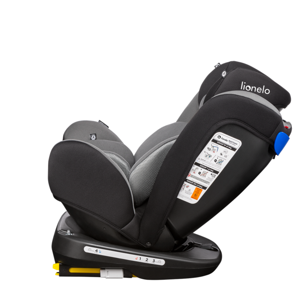 Автокресло Lionelo Bastiaan Grey, black base, серый - Pampik - 4
