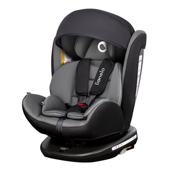 Автокресло Lionelo Bastiaan Grey, black base, серый - Pampik - 2