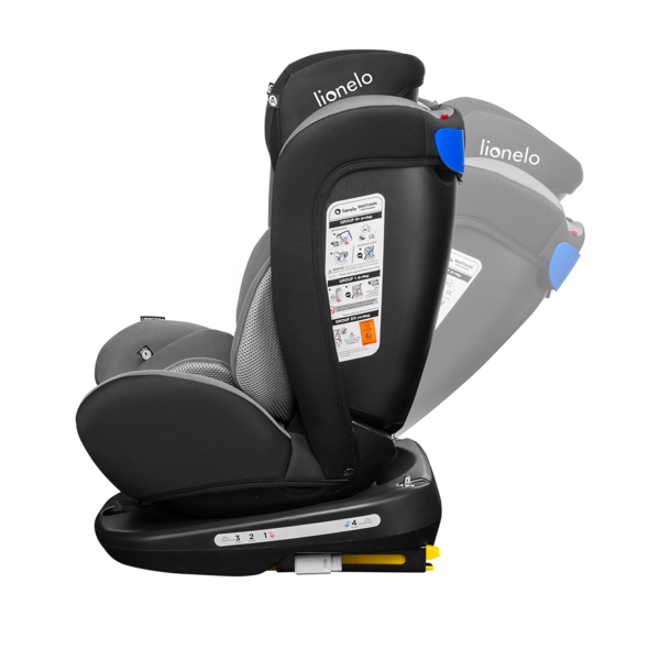 Автокресло Lionelo Bastiaan Grey, black base, серый - Pampik - 12