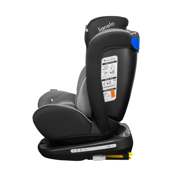 Автокресло Lionelo Bastiaan Grey, black base, серый - Pampik - 11