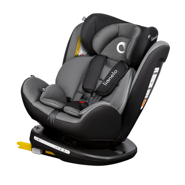 Автокресло Lionelo Bastiaan Grey, black base, серый - Pampik - 6