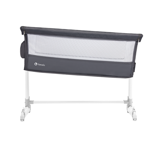 Ліжечко приставне Lionelo Theo Dark Grey, темно-сірий - Pampik - 14