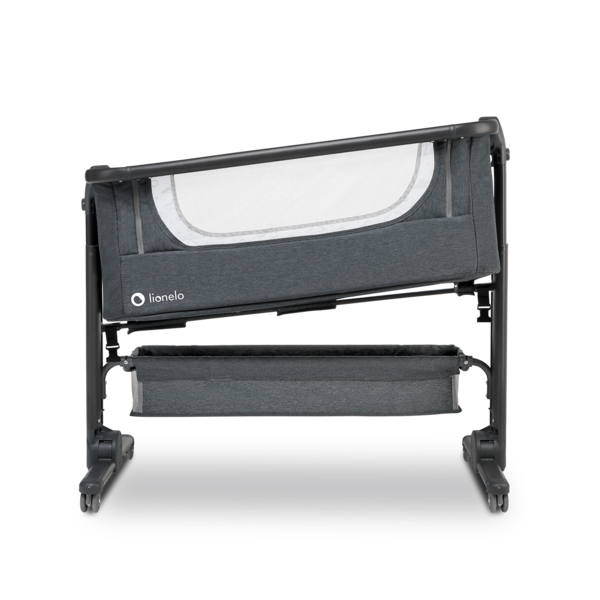 Ліжечко приставне Lionelo Timon, темно-сірий - Pampik - 3