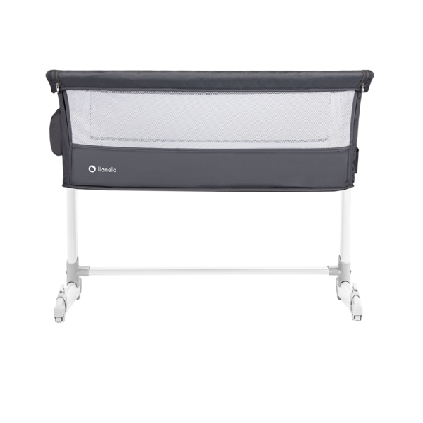 Ліжечко приставне Lionelo Theo Dark Grey, темно-сірий - Pampik - 10