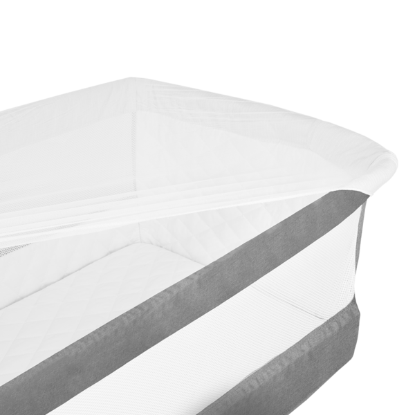 Кроватка приставная Lionelo Theo Concrete, серый - Pampik - 17