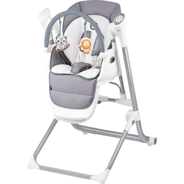Крісло-гойдалка для годування 2 в 1 Lionelo Niles Grey, сірий - Pampik