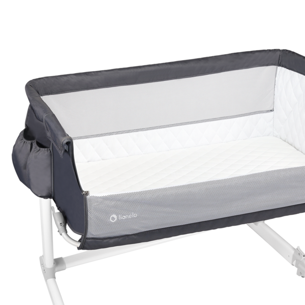 Ліжечко приставне Lionelo Theo Dark Grey, темно-сірий - Pampik - 9
